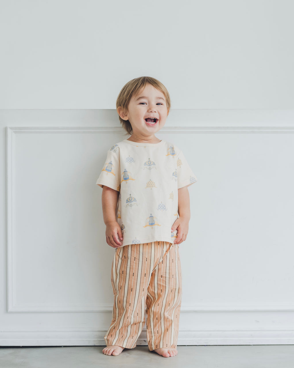 Straight Pants -lce stripe-
