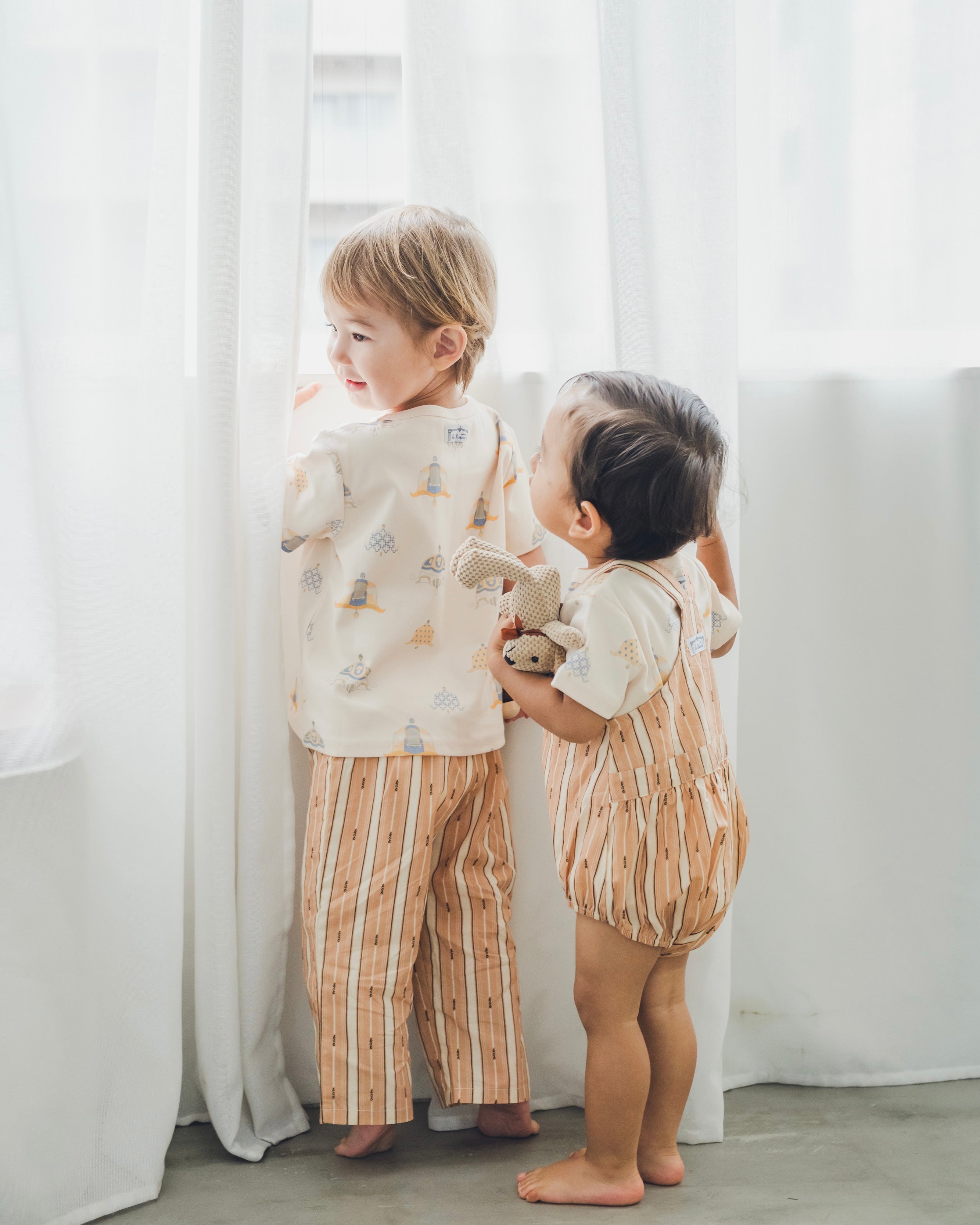 Straight Pants -lce stripe-